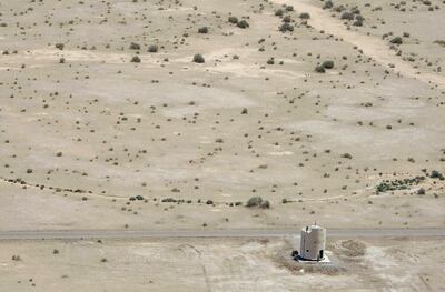 Observation towers like this one for anti-narcotics patrols are a common sight along the Iranian-Afghan border. AFP