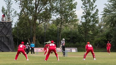 Khurram Khan, the UAE captain, came in and began playing a few risky shots including one that went past Canada's slips cordon. Chris Young / The National