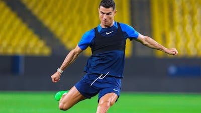 Cristiano Ronaldo, shown wearing a Whoop fitness band, was the highest-paid footballer in 2023, according to Forbes estimates. Photo: Whoop