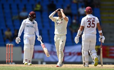 Mark Wood's bowling was cut short in Antigua. Getty