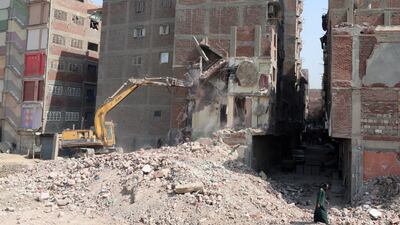 Existing buildings are pulled down. EPA