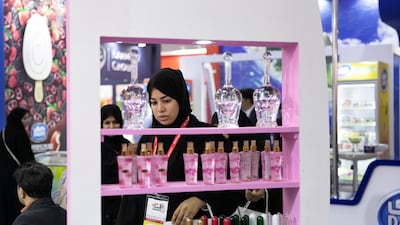 Rabee rose water at the Gulfood exhibition. Reem Mohammed/The National