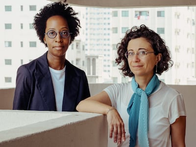 Curators Paula Nascimento, left, and Angela Harutyunyan. Photo: Sharjah Art Foundation