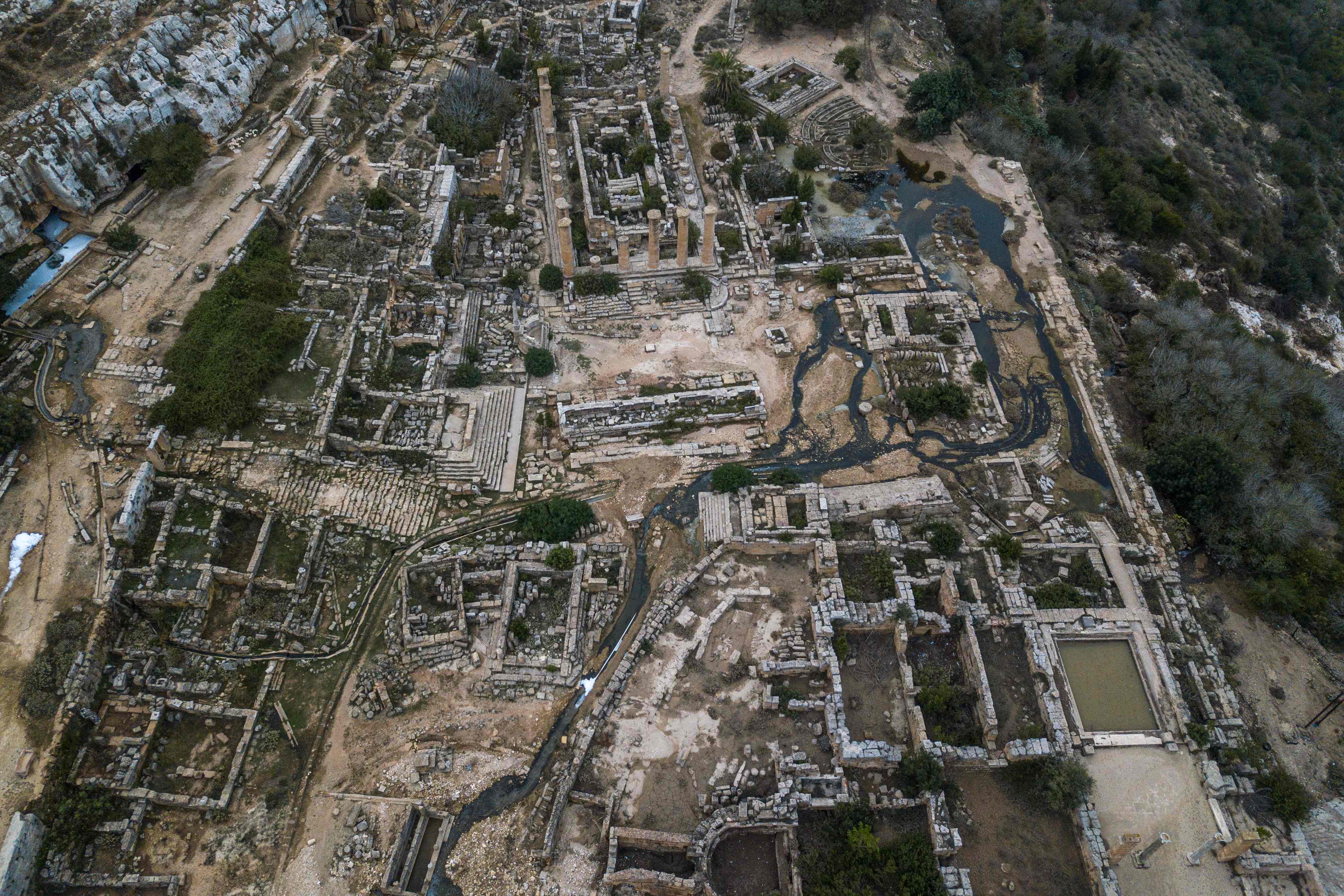 The ruins at the site of the ancient Greco-Roman city of Cyrene in eastern Libya, about 60km west of Derna, on September 21, last year. AFP