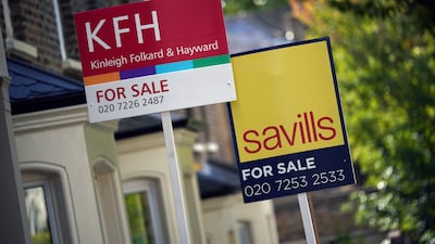 'For sale' signs in Islington, north London. PA