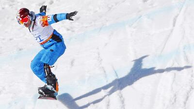 Patrice Barattero of France competes during the men’s snowboarding events that took place in Russia yesterday. Dmitry Lovetsky / AP Photo / March 14, 2014