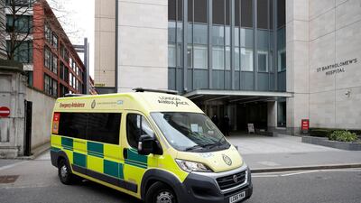 An ambulance believed to carry Britain's Prince Philip leaves St Bartholomew's Hospital for King Edward VII's Hospital in London. Reuters
