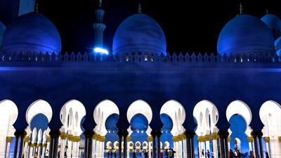 Sheikh Zayed Grand Mosque in Abu Dhabi during Ramadan. Victor Besa / The National