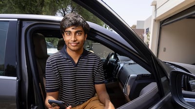 Anvith Yalamanchili, a student at Dwight Global in Dubai, created the Community Carpool website. Antonie Robertson/The National