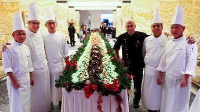 Chef Danny Kattar and his team and the Intercontinental Abu Dhabi