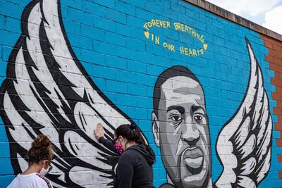 A mural of George Floyd in the Third Ward in Houston, Texas. AFP