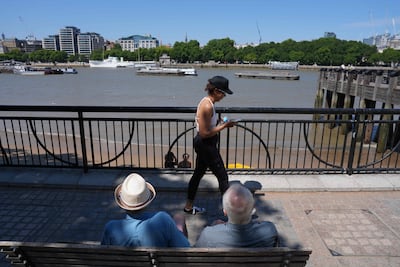 Life by the River Thames in central London. AFP
