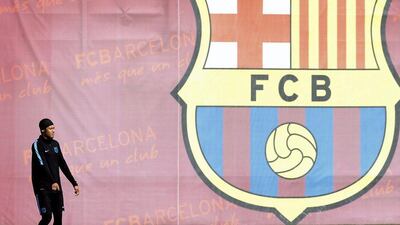 Barcelona's Neymar shown at a team training session last month at the club's Joan Gamper facility. Albert Gea / Reuters / November 3, 2015