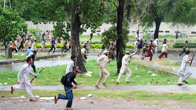 The military urged the government and protesters to settle their differences peacefully, but warned it was ‘committed to playing its part in ensuring security of the state’. Asif Hassan/AFP Photo