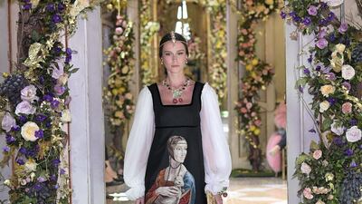 The show represented a return to themes that are fundamental to the brands DNA: culture, life and the arts. Courtesy Dolce & Gabbana