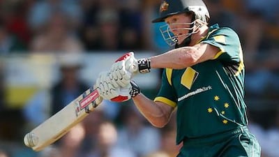 Australia's George Bailey in action against the West Indies.