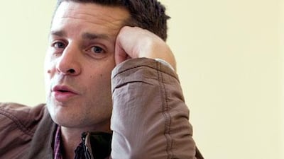 Dean Obeidallah, an American comedian, leads a comedy workshop organized by the Dubomedy Arts School, held at the Workshop Venue in Dubai last year. Randi Sokoloff for The National