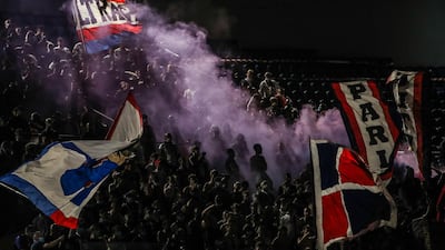 Paris Saint-Germain supporters near Le Parc des Princes stadium. EPA