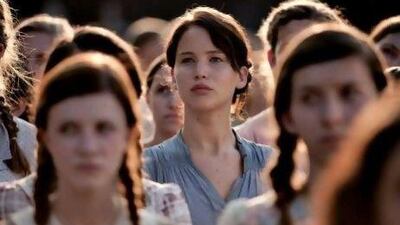 Jennifer Lawrence as Katniss Everdeen in The Hunger Games.