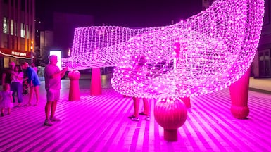 A funky installation, part of the Dhai Dubai Light Art Exhibition at the Expo 2020 site. Antonie Robertson / The National