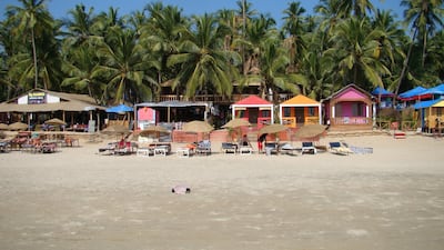 Beach shacks in Goa, India. Pixabay