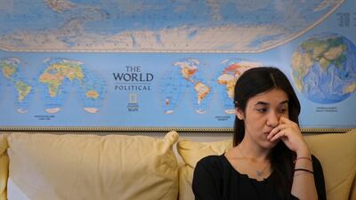 Nadia Murad Murad escaped, and, in 2015, she relinquished anonymity and overcame her own feelings of shame and fear to tell her story to the media. Courtesy of Oscilloscope Laboratories.