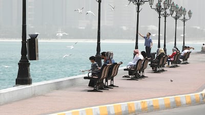 Poor visibility in the city of Abu Dhabi.