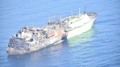 A damaged Russian LNG tanker, Arctic Metagaz, adrift without crew in international water in the Mediterranean Sea between Malta and the Italian islands of Lampedusa and Linosa, on March 13. Via Reuters