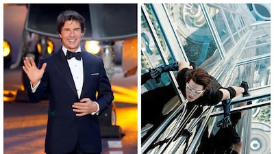 Tom Cruise is one of the few Hollywood actors who performs his own death-defying stunts. Photos: AP