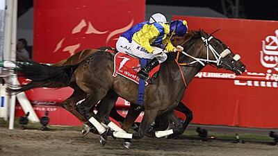 Tiago Pereira rides Gloria de Campeao to victory by a nose in the Dubai World Cup.