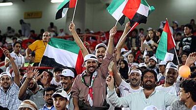UAE football fans enjoy a match during the 2009 Club World Cup in Abu Dhabi. Today Fifa announce that the UAE want to stage a youth international tournament.
