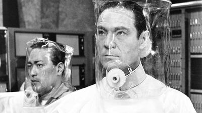 Dr Julius No, Chinese-German, played by Joseph Wiseman in ‘Dr No’ (1962). Nuclear scientist Dr No was the very first on-screen Bond villain, and also the spy’s first encounter with the shadowy Spectre organisation. Tragically, Julius ends up boiled alive in his own nuclear reactor. Courtesy United Artists