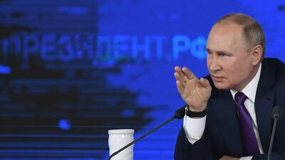 Russian President Vladimir Putin said there should be no further Nato movement to the east. AFP