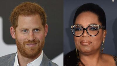 Prince Harry is teaming up with Oprah for a new television project. Getty Images, AFP