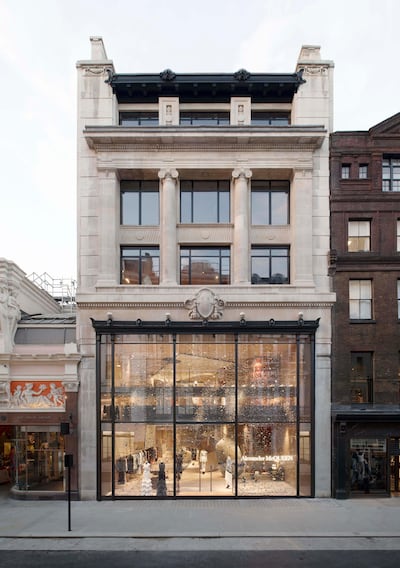 The new Alexander McQueen store on London's Old Bond Street. Courtesy Mikael Olsson