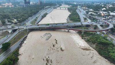 The Santa Catarina River in Monterrey, Mexico, after tropical storm Alberto hit. AFP