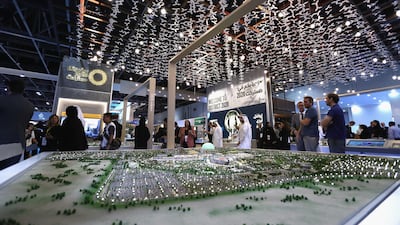 A scale model of the Expo Dubai 2020 project during Cityscape Global. Francois Nel / Getty Images