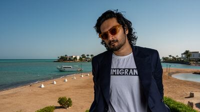 Fazal at the 4th El Gouna Film Festival, in the Egyptian Red Sea resort of El Gouna, in 2020. He attended the festival together with Chadha. AFP