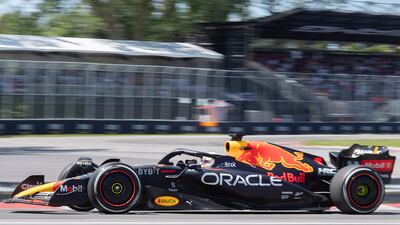 Red Bull driver Max Verstappen takes a turn at the Senna corner during the Canadian Grand Prix in Montreal. AP