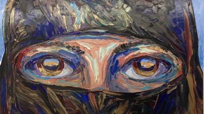 Sue Averell's painting Memories is part of California Art Month. Courtesy Art Hub Abu Dhabi