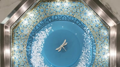 Tiffany’s Ramadan-themed window display with a diamond dragonfly brooch. Courtesy Tiffany & Co