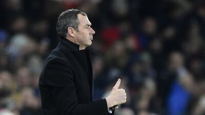 Paul Clement saw his Swansea City side beat Leicester City 2-0 at the Liberty Stadium on Sunday, February 12, 2017. Rebecca Naden / Reuters