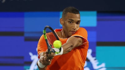 Canada's Felix Auger-Aliassime in action during his round of 32 match against China's Zhizhen Zhang. Reuters