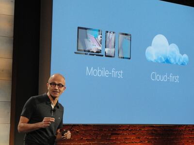 Microsoft chief executive Satya Nadella. AFP