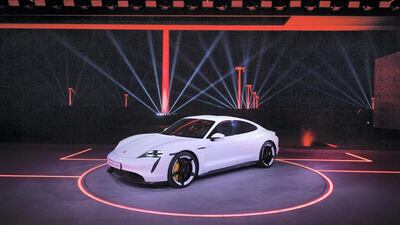 The Porsche Taycan was revealed on Wednesday September 4, 2019, at a solar farm in Germany, the Niagara Falls in Canada and on a wind farm in the Fujian Provence of China. Courtesy Porsche