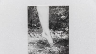 A photograph of a painting by Gustave Courbet that highlights how water contorts images