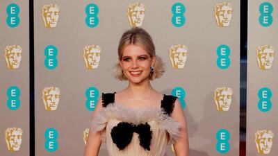 Lucy Boynton wearing Dior at the 2019 Bafta Awards ceremony at the Royal Albert Hall in London, on February 10, 2019. AFP