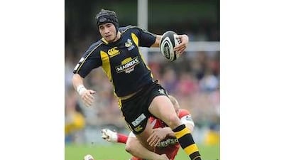 Rugby Union - London Wasps v Gloucester Rugby Guinness Premiership - Adams Park - 4/5/08 Danny Cipriani of London Wasps is tackled by Mike Tindall of Gloucester Mandatory Credit: Action Images / Henry Browne
