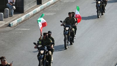 A military rally in Tehran. Iran has the capabilities for a major round of fighting, said a source.EPA