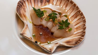 Scallop crudo at Indochine. Photo: Antonie Robertson / The National